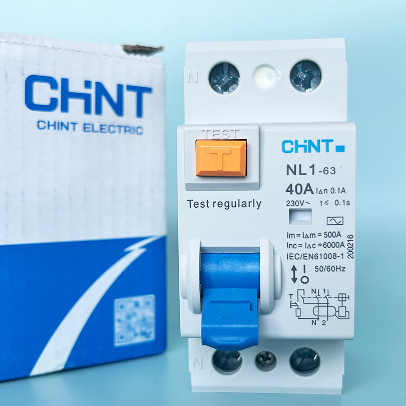 CHINT NL1-63 residual current circuit breaker, front view