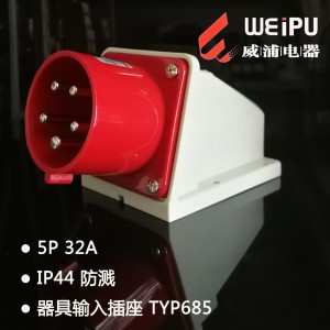 CEE 16A/32A IP44 Panle Mounted Inlet