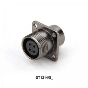 Weipu ST1214/S 2 3 4 5 6 7 9 pins IP67 waterproof female pin connector Square flange receptacle