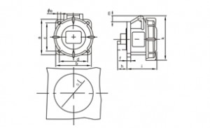 CEE 16A/32A IP67 Panle Mounted Socket