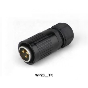 Weipu connector WP20-TK IP55 waterproof Plastic clamping-nut cable connector for LED screen