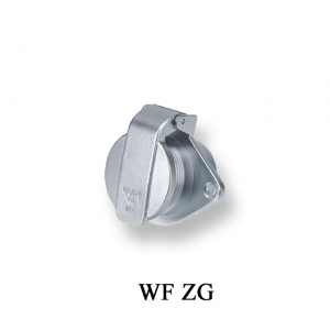 2-hole flange panel receptacle with cap:WF ZG IP67(Cap IP44)