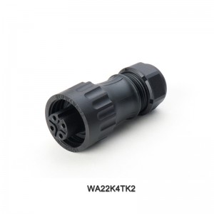 WA22K4TK2 3+PE female cable connector with short back shell,screw termination