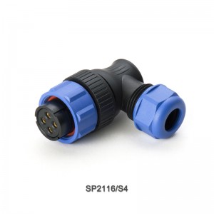 SP2116/S Angled cable connector Mate with SP2111/P,SP2112/P,SP2113/P