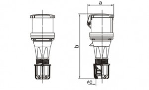 CEE 63A IP44 Connector