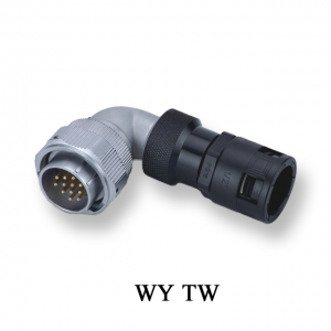 Plug with angled back shell for plastic-hose:WY TW IP55