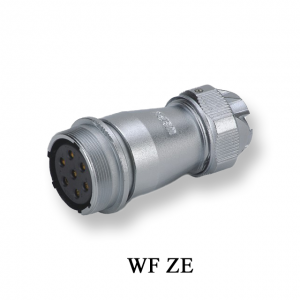 In-line receptacle with metal clamping-nut:WF ZE IP67