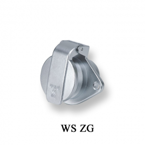 2-hole flange receptacle with cap:WS ZG