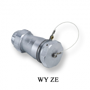 In-line receptacle with metal clamping-nut:WY ZE IP67
